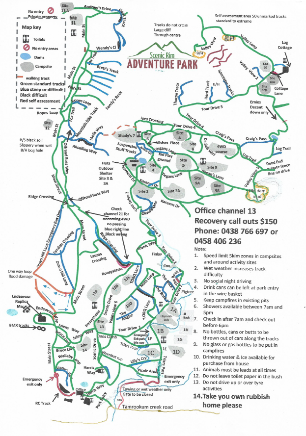 Scenic Rim 4x4 Map